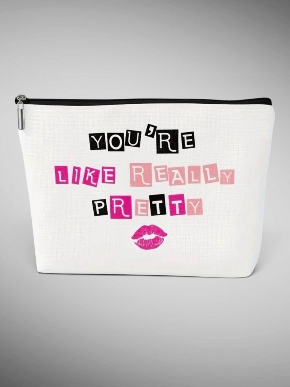 Mean Girls You’re Like Really Pretty Makeup Bag Cosmetic Pouch Pink NWT